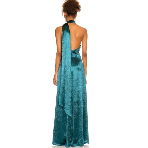 Lovers and Friends Kendall Gown in Dark Jade Green NWOT Size Small - Picture 3 of 3